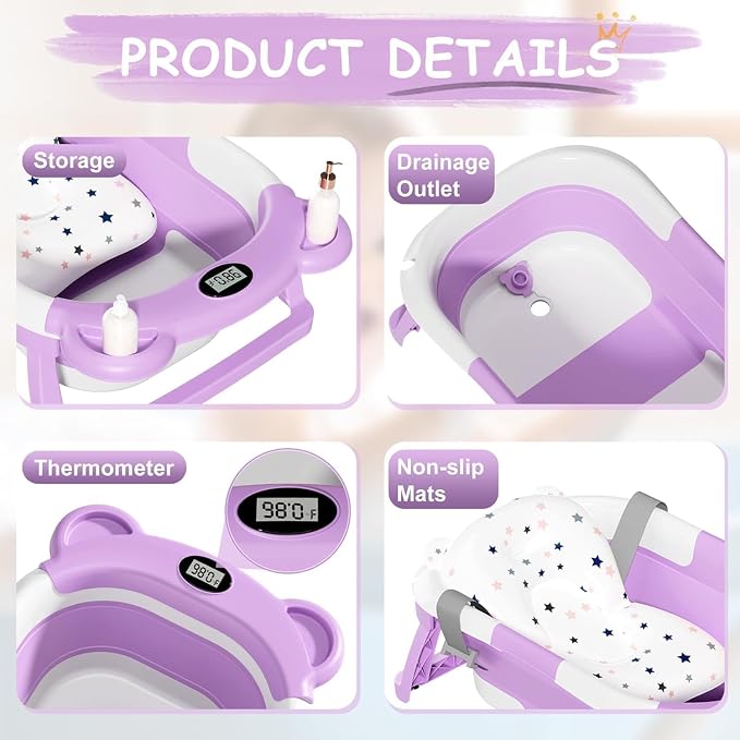 TPN Collapsible Baby Bathtub, Baby Bath Tub - Image 6