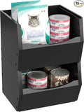 2 Set Open Front Small Stackable Storage Bins, Bamboo Stacking Storage Bins by Bamdibola