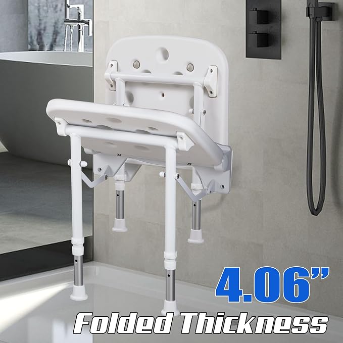 NEWTRY Wall Mounted Shower Seats - Image 6