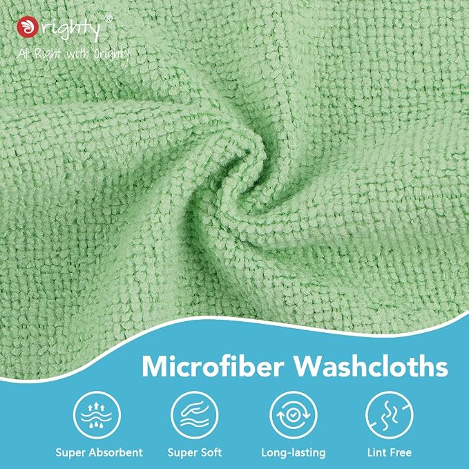 Orighty Washcloths Towels Set 20 Pack, Highly Absorbent and Soft Feel - Image 4