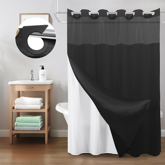Inhousolu No Hook Shower Curtain - Image 8