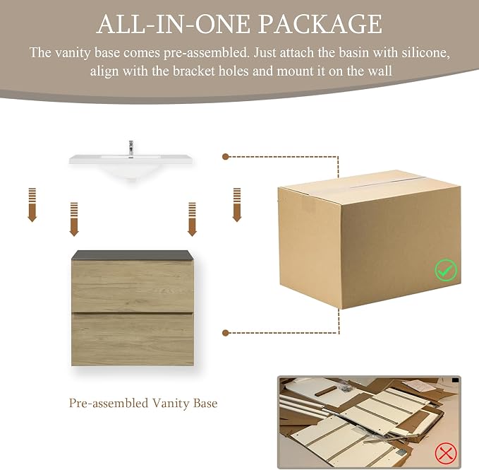 24" Floating Bathroom Vanity - Image 9
