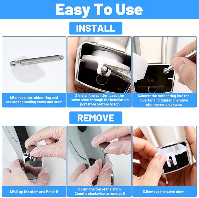 Sibba Tub Spout Diverter Repair Kit 2 Set Bathroom Shower Bathtub Leaky Faucet - Image 7