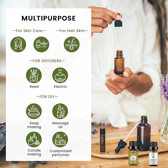 yethious Jasmine Gardenia Essential Oil Set 100% Pure Gardenia Fragance Oil - Image 3