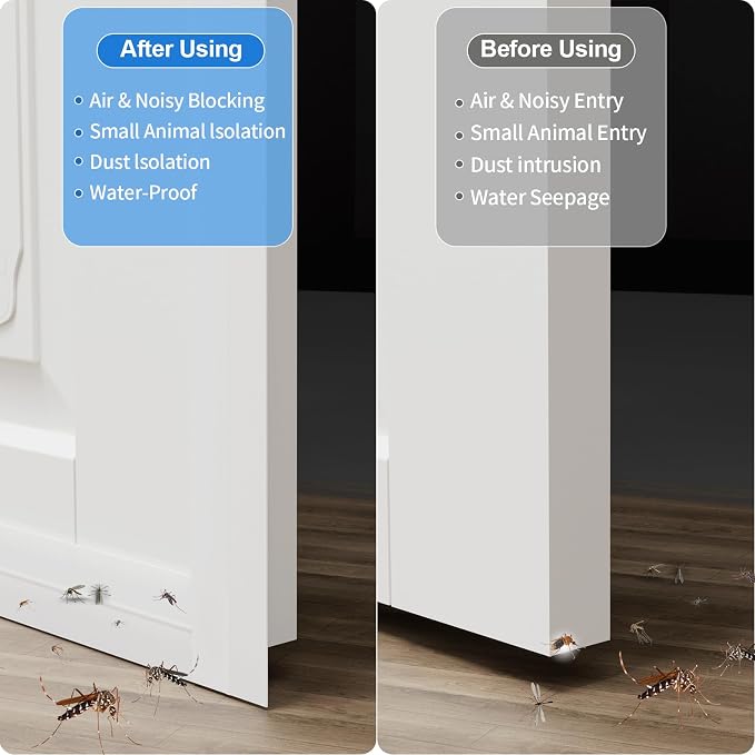 2Inch x 20FT Door Weather Stripping, Door Draft Stopper Silicone Seal Strip - Image 2
