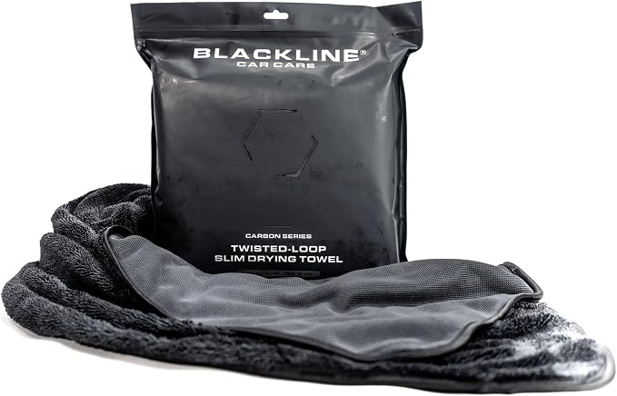 Blackline 24"x36" Slim Twisted-Loop Drying Towel, Streak Free, Lint Free by BlacklineCarCare