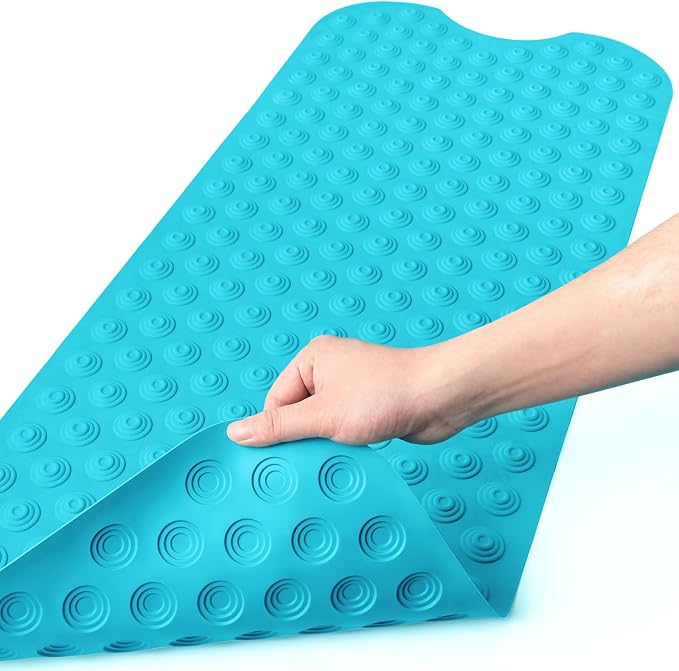 Bligli Bathtub Mat Non-Slip Without Suction Cups, 39x16inch Extra Long Bath Mats by BliGli