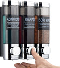 Shampoo and Conditioner Dispenser, GlintGath Shower Dispenser 3 Chamber No by GlintGath