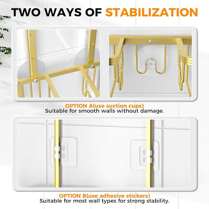 REINHARDT Aluminum Shower Caddy Hanging Adjustable Shower Caddy, Rustproof - Image 5