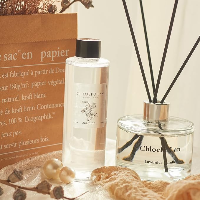 Chloefu LAN Jasmine Reéd Diffuser Refill Natural Essential Jasmine Oil - Image 4