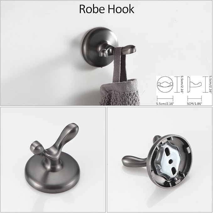 BGL Bathroom Hardware Set Grey Electroplating 4-Piece Bathroom Accessories Set - Image 6