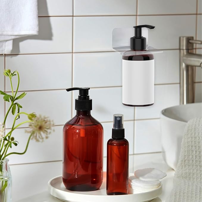 2PCS Acrylic Electric Shaver Holder, No-Drill Adhesive Wall Mount - Image 6