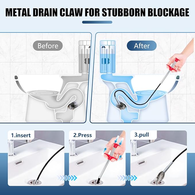 22 '' Flexible Grabber Claw, Drain Snake - Image 3