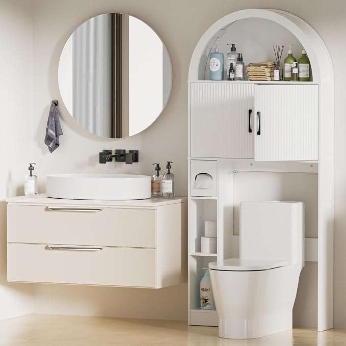 Spurgehom Over The Toilet Storage Cabinet, Bathroom Shelf Organizer Freestanding - Image 7