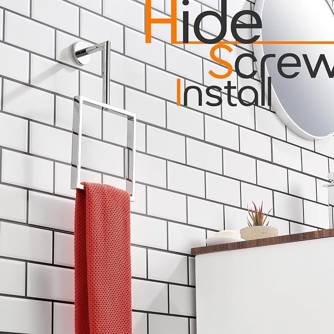 Towel Ring Chrome Bathroom Towel Holders - Image 9