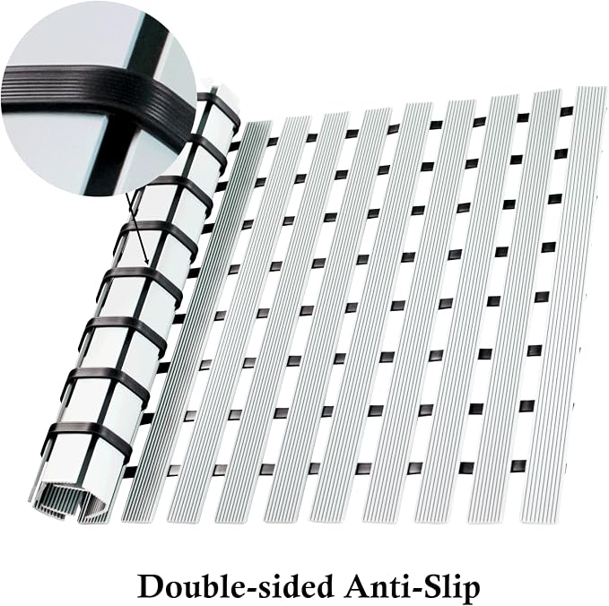 Extra Long Non Slip Shower Mat Without Suction Cups, Heavy Duty Rubber Bathtub - Image 5