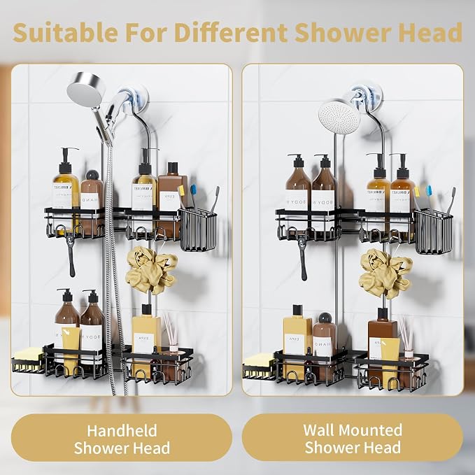 KEGII Shower Caddy Hanging for Handheld Showerheads, Rustproof Hanging Shower - Image 3