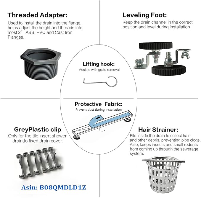 Neodrain 60-Inch Linear Shower Drain - Image 3