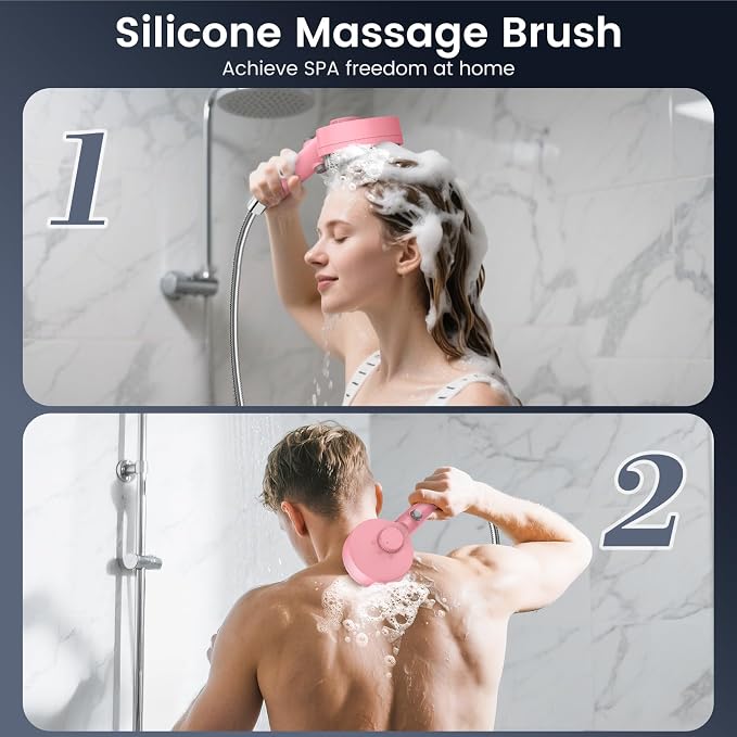 Filtered Shower Head with Handheld, High Pressure 4 Spray Mode Showerhead with - Image 7