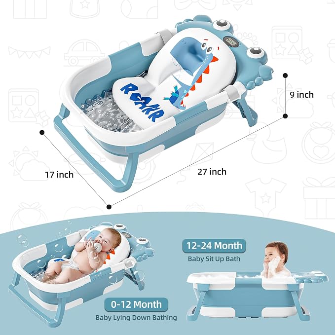 Collapsible Baby Bathtub for Newborns to Toddler - Image 2