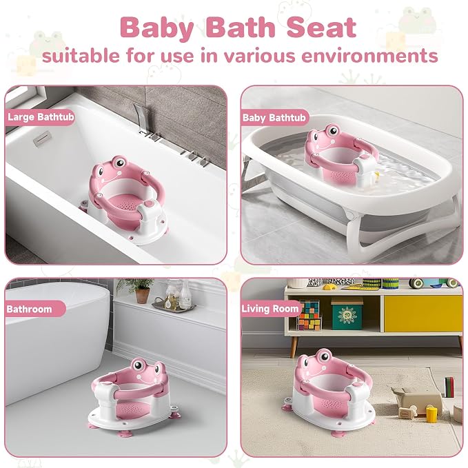 Baby Bath Seat for Babies 6 Months & up Non-Slip Toddler Bath Seats for Sitting - Image 4