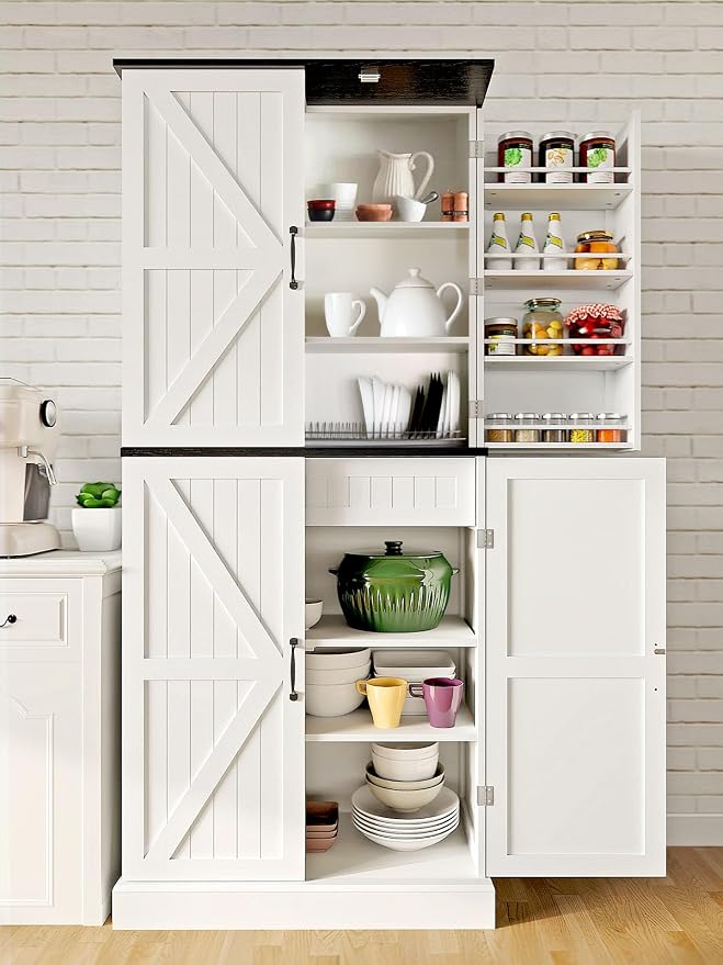 72" Tall Storage Cabinet, 31.5" Wide Freestanding Storage Cabinet - Image 7