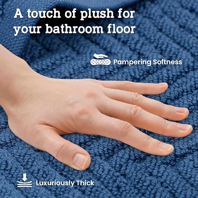 Casa Lino 100% Cotton Bath Mat Set of 2 - Image 3