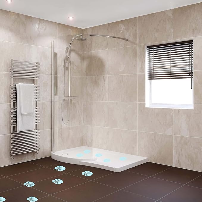 Bathtub Stickers Non Slip, Shell Shaped Tubs Safety Shower Treads, Adhesive - Image 2