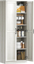 HOMCOM 63" 2-Door Kitchen Pantry, Freestanding Storage Cabinet by HOMCOM