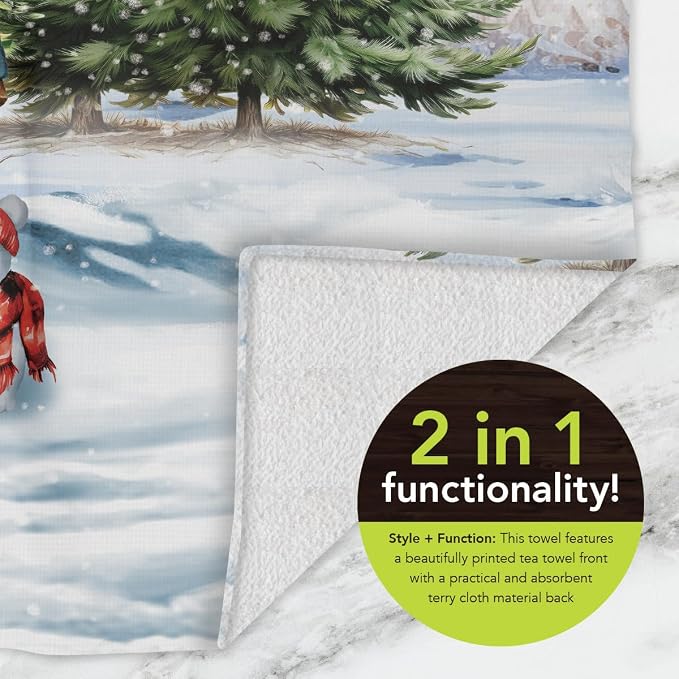 Briarwood Lane Snow Family Cotton Hand Towel - Image 3