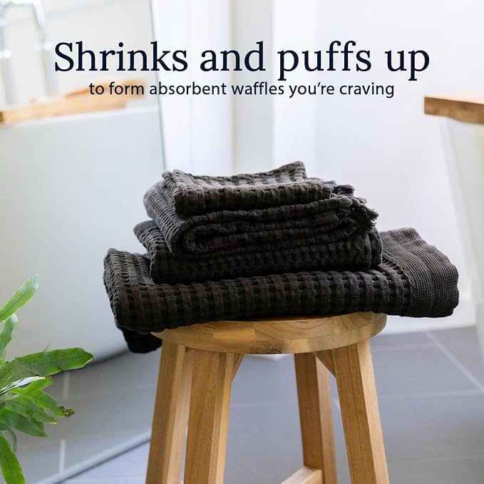 GILDEN TREE Waffle Towels for Bathroom Luxury 100% Cotton Bath Towels, Quick - Image 3
