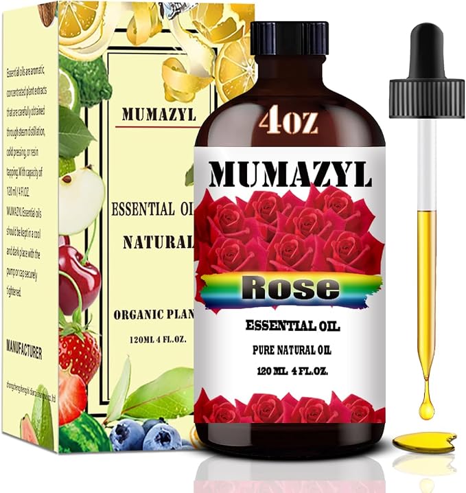 Rose Essential Oil, Rose Oil 4 Fl Oz 120ML by MUMAZYLESSENTIALOIL