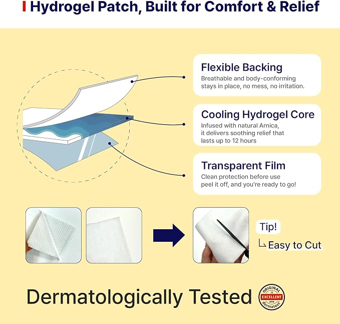 Arnica Hydrogel Pain Relief Patches | Natural Relief - Image 5