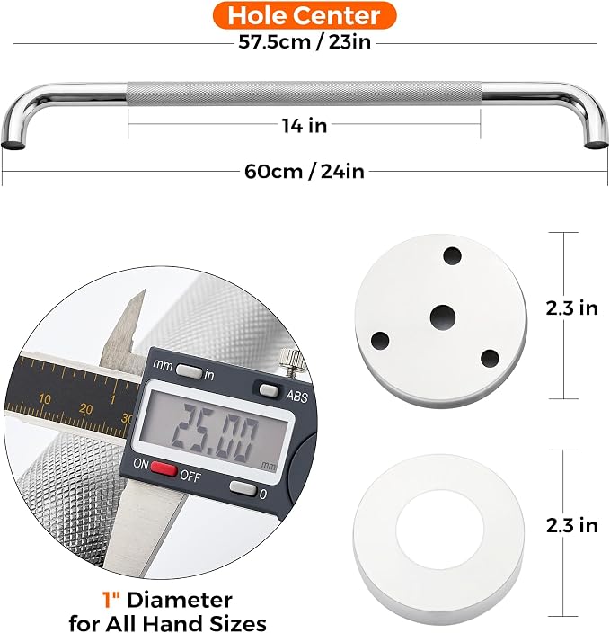 Grab Bars for Shower, 2 Pack 24-Inch Anti Slip Shower Handles for Elderly - Image 4