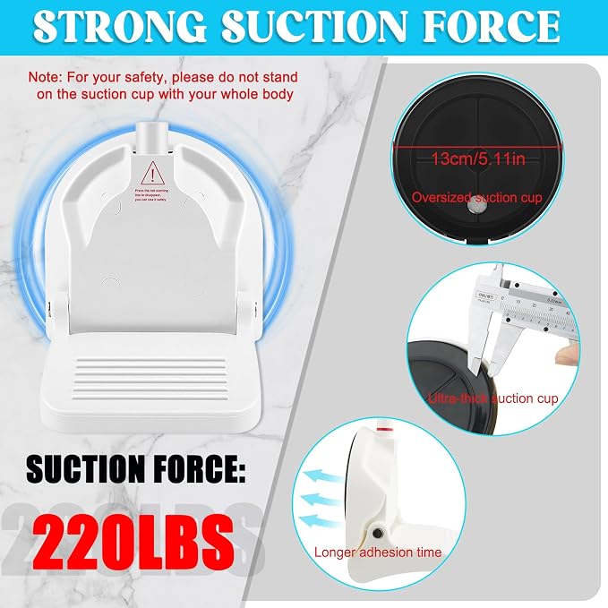 Foldable Shower Foot Rest for Shaving Legs|Reusable Foot Pedal - Image 2