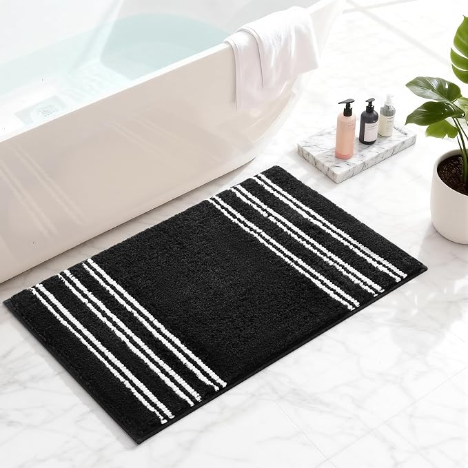 Kmson Bathroom Rugs Mat, Non-Slip Fluffy Thick Water Absorbent Microfiber Mat by KMSON