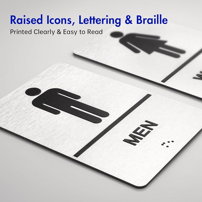 Bathroom Signs, Men's & Women's Restroom Signs - Image 3