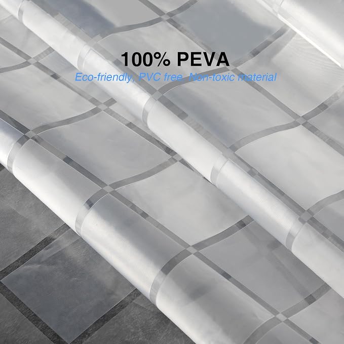 WELTRXE EVA Shower Curtain Liner 72x72 Inch 8G Heavy Duty Clear Shower Liner - Image 7