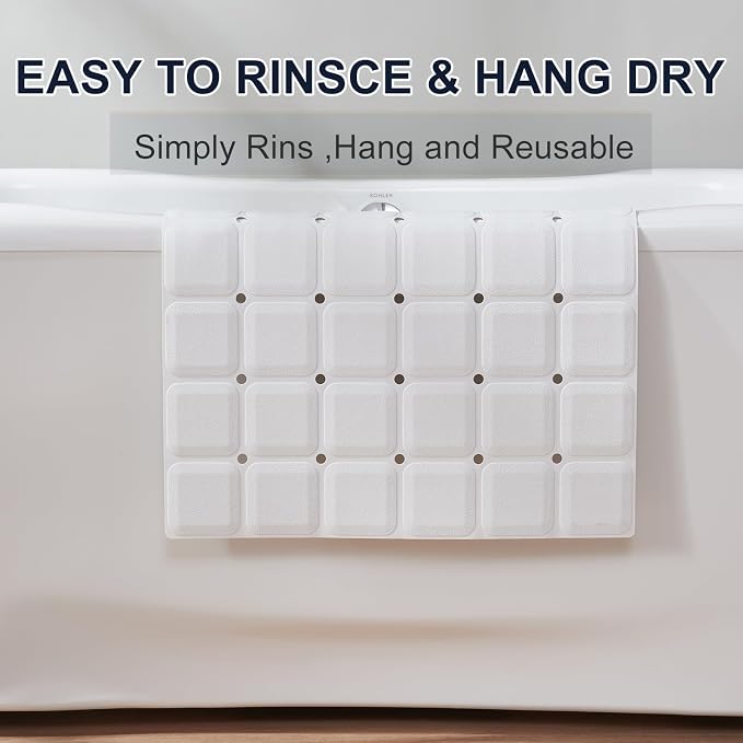 Anti Slip Shower Mat for Tub & Shower Stall, Fast-Draining, Machine Washable - Image 7