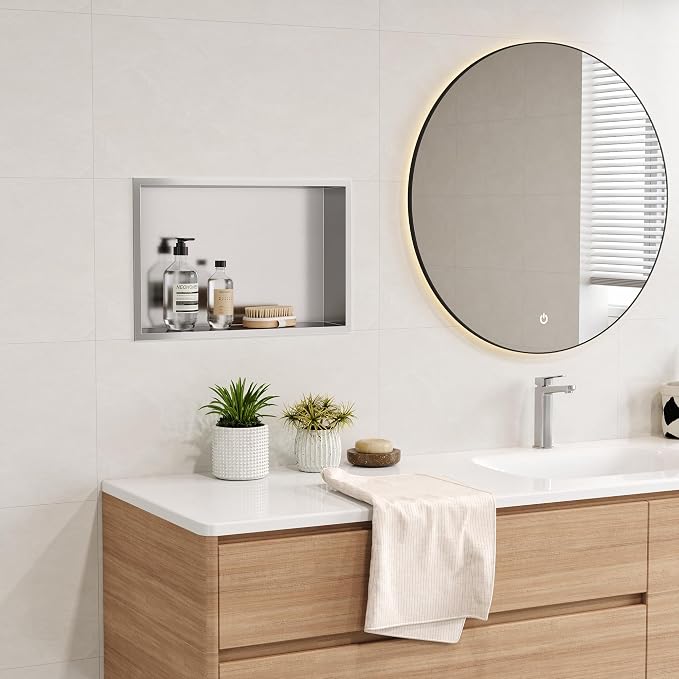 Neodrain Shower Niche, Bathroom Shelf Inner Size 18" X 12", Brushed Stainless - Image 6