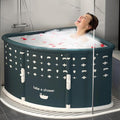 Foldable Bathtub for Adults, Portable Large PVC Collapsible Soaking Tub by Xezusia