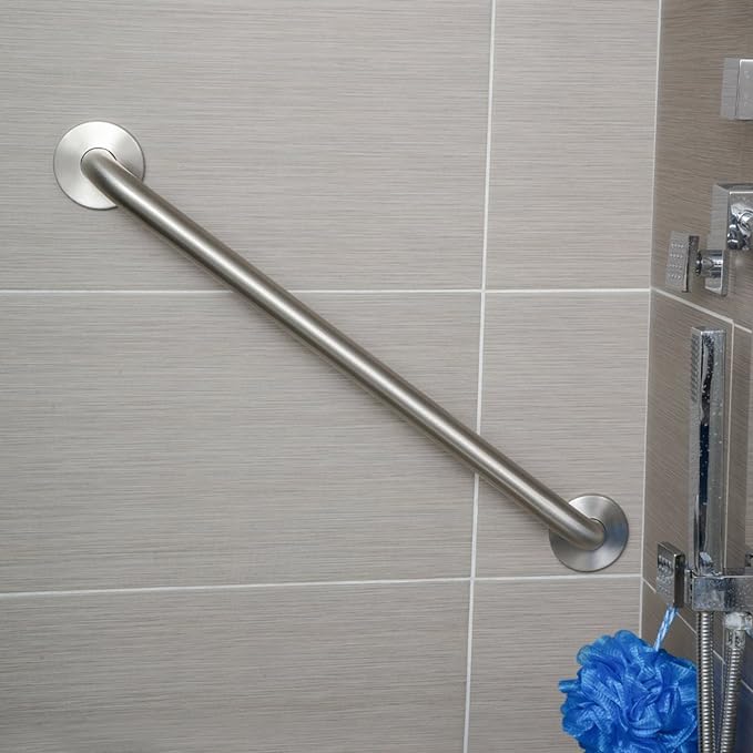 Amazon Basics Bathroom Handicap Safety Grab Bar, 16 Inch Length, 1.25 Inch - Image 4