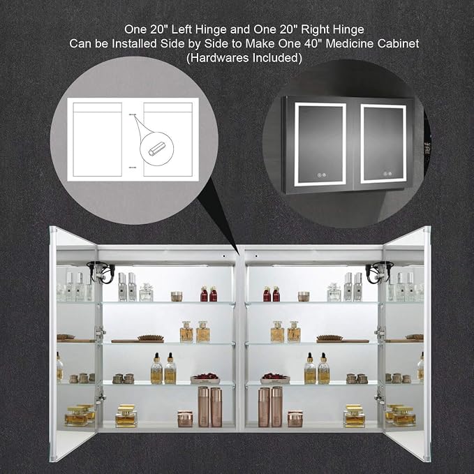 Blossom LED Mirror Medicine Cabinet - Image 8