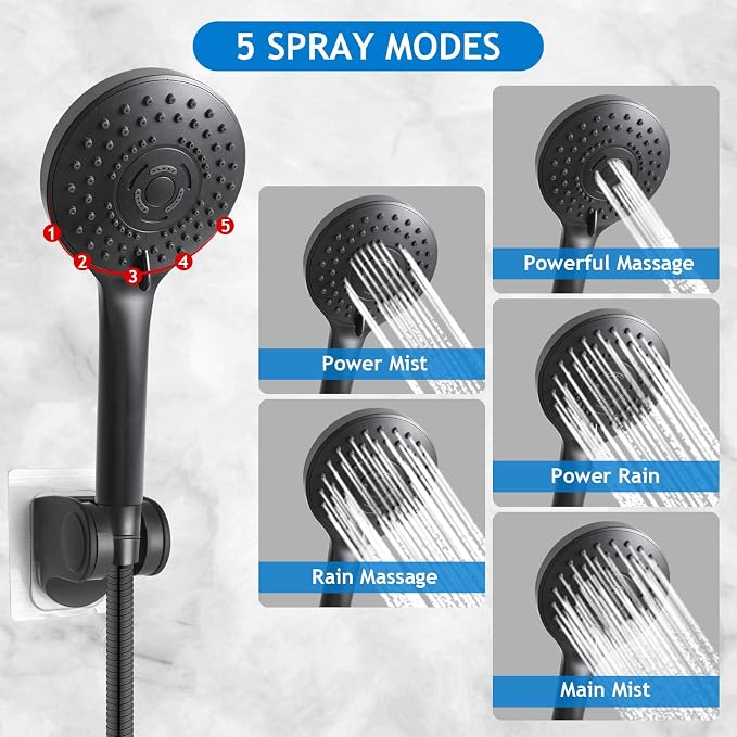 Shower Head Combo, 10 Inch High Pressure Rain Shower Head - Image 3