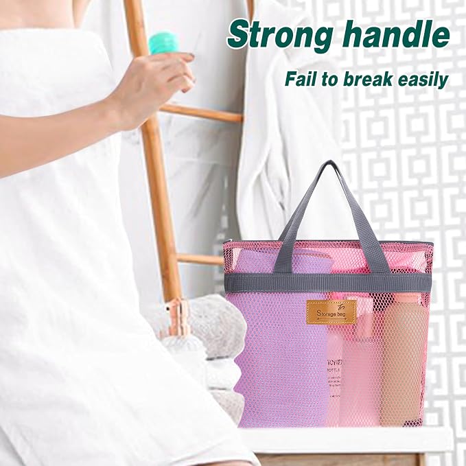 KALIONE Mesh Shower Caddy Bag, Portable Gym Shower Bag, Quick Dry Hanging - Image 6