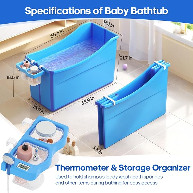 Collapsible Baby Bathtub Foldable Bathtub - Image 2