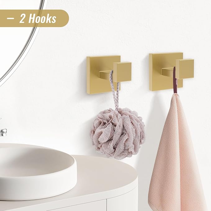 YACVCL Brushed Gold Bathroom Hardware Accessorie Set 23.6 Inch Towel Bar Set - Image 5