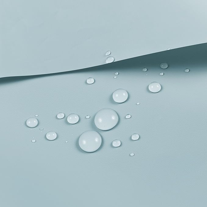 Light Blue Shower Curtain Liner - Image 5
