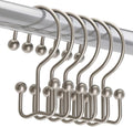Titanker Shower Curtain Hooks Matte Nickel, Minimalist Simple Double Glide by Titanker