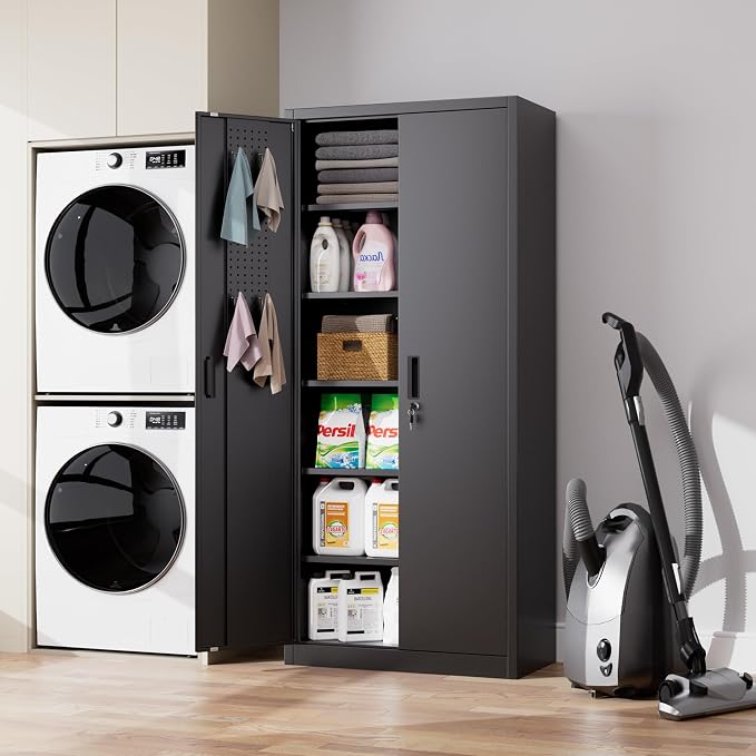 Aobabo 71" H×32" W×16" D Metal Storage Cabinet - Image 2
